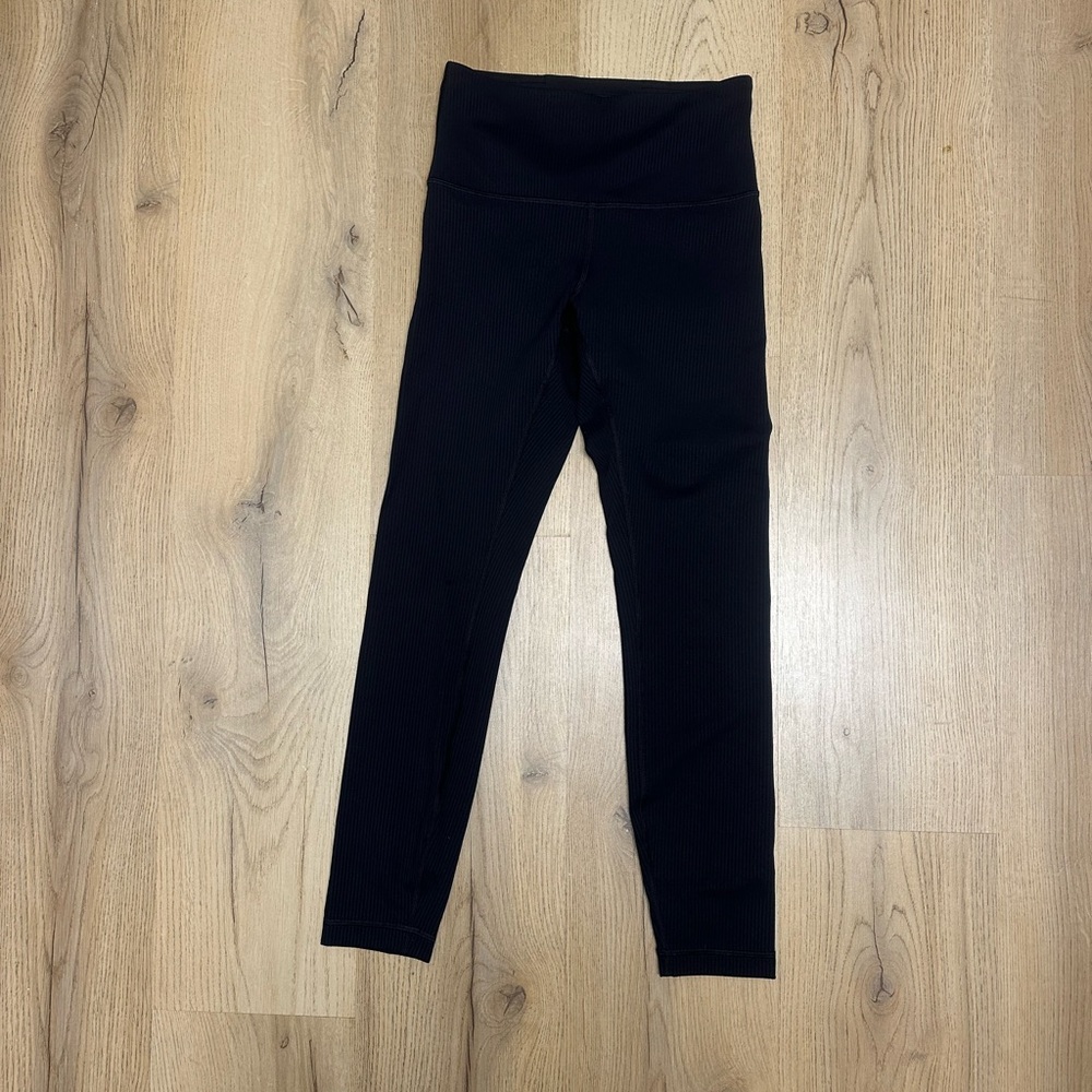 Lululemon Athletica Women’s Black Ribbed Leggings
